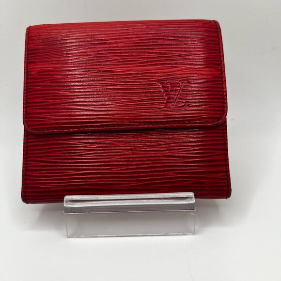 GUC Louis Vuitton Red Epi Compact Wallet - Picture 1 of 9